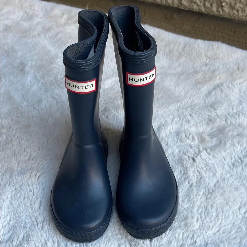 Hunter Kids First  Classic Blue Rain Boots size 10